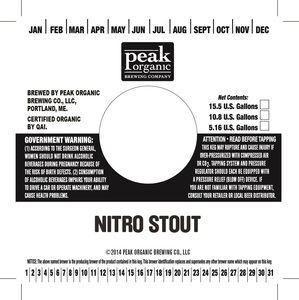 Peak Organic Nitro Stout November 2014