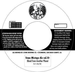 Stone Brewing Co Stone Mixtape Ale Vol.10 November 2014