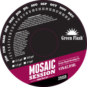 Green Flash Brewing Company Mosaic Session October 2014