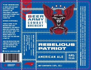 Beer Army Combat Brewery Rebellious Patriot