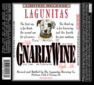 The Lagunitas Brewing Company Olde Gnarlywine Style November 2014