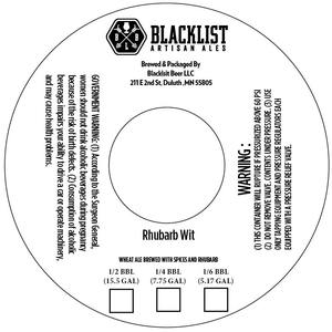 Blacklist Rhubarb Wit