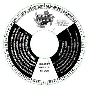 Revival Brewing Co. Juliett Imperial Stout