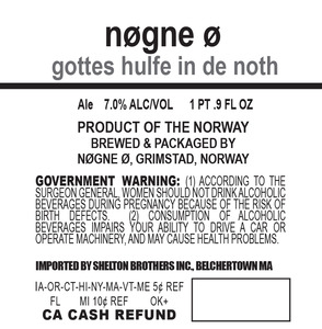Nogne O Gottes HÜlfe In Der Noth October 2014