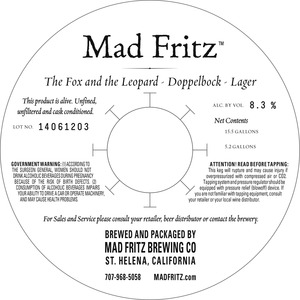 Mad Fritz The Fox And The Leopard November 2014