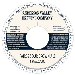 Anderson Valley Brewing Company Fairbs Sour Brown