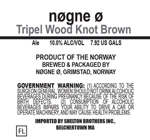 Nogne O Tripel Wood Knot Brown