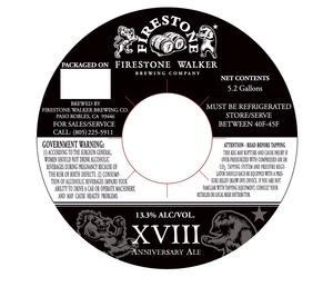 Firestone Walker Brewing Company Xviii Anniversary Ale November 2014