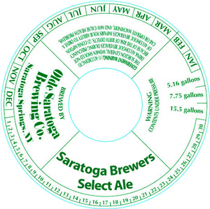 Olde Saratoga Brewing Company Saratoga Brewers Select November 2014