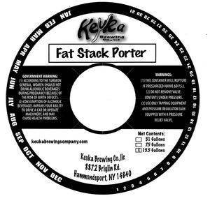 Keuka Brewing Co.,llc Fat Stack Porter