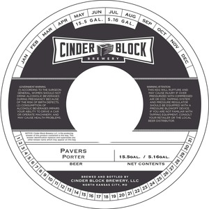 Cinder Block Brewery Pavers Porter