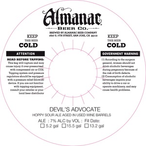 Almanac Beer Co. Devil's Advocate