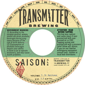 Transmitter Brewing Saison