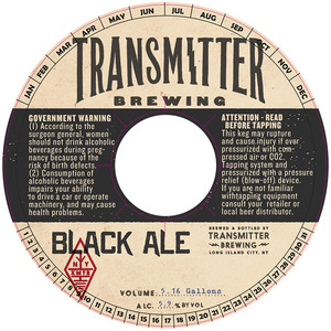 Transmitter Brewing Black Ale