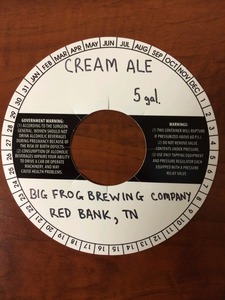 Big Frog Brewing Company Cream Ale