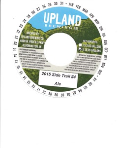 Upland Brewing Company 2015 Side Trail #4 November 2014