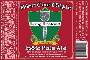 Long Ireland Beer Company West Coast Style India Pale Ale December 2014