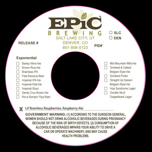 Epic Brewing Lil' Brainless Raspberries