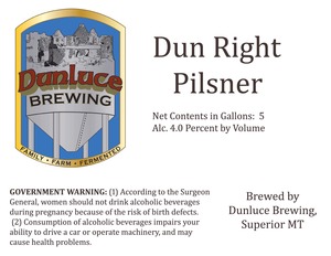 Dun' Right Pilsner 