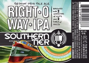 Southern Tier Brewing Company Right O Way IPA November 2014