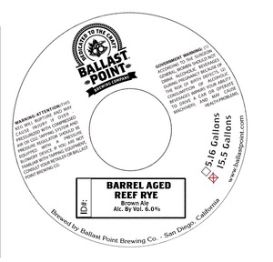 Ballast Point Reef Rye November 2014