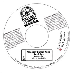 Ballast Point Reef Rye November 2014