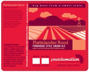 Proclamation Ale Company Plattelander Rood November 2014