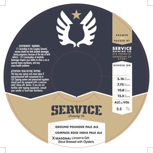 Service Brewing Company Lincoln's Gift November 2014