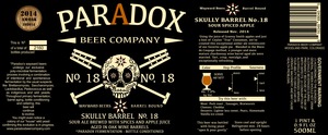 Paradox Beer Company Skully Barrel No. 18