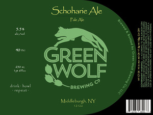 Green Wolf Brewing Co. LLC Schoharie Ale Pale Ale November 2014