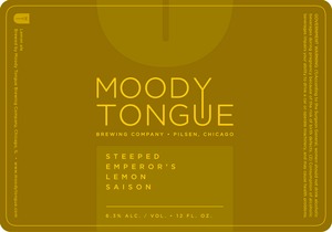 Moody Tongue Steeped Emperor's Lemon Saison