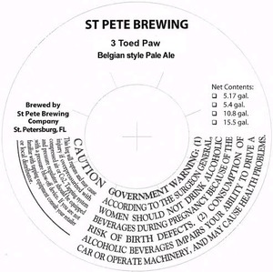 St Pete Brewing 3 Toed Paw