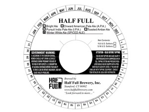 Half Full Winter White Ale November 2014