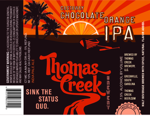 Thomas Creek Brewery Castaway Chocolate Orange IPA December 2014