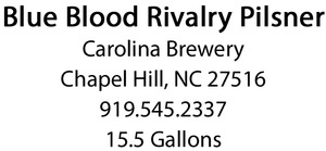 Carolina Brewery Blue Blood Rivalry November 2014