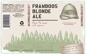 Uncommon Brewers Framboos Blonde Ale November 2014