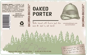 Uncommon Brewers Oaked Porter November 2014