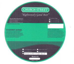 Church Street Brewing Company Anglican Esb December 2014