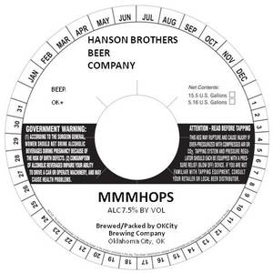 Hanson Brothers Beer Company Mmmhops November 2014