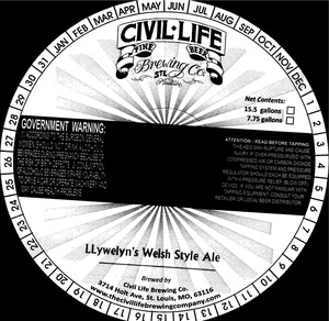 The Civil Life Brewing Company Llywelyn's Welsh Style Ale