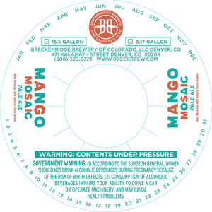 Breckenridge Brewery Mango Mosaic Pale Ale