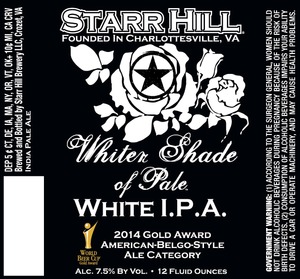 Starr Hill Whiter Shade Of Pale December 2014