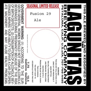 The Lagunitas Brewing Company Fusion 29 November 2014