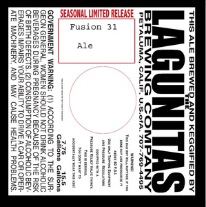 The Lagunitas Brewing Company Fusion 31 November 2014