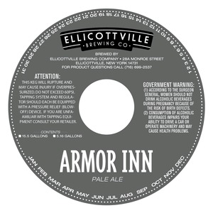Ellicottville Brewing Company Armor Inn Pale Ale November 2014