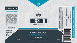 Due South Brewing Co. Category 5 IPA November 2014