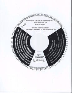 Throwback Brewery Hippo-hop-amus Black Session Ale November 2014