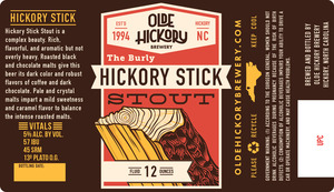 Olde Hickory Brewery Hickory Stick Stout December 2014