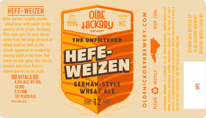 Olde Hickory Brewery Hefe-weizen December 2014