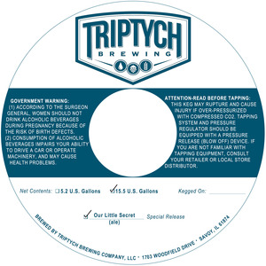 Triptych Brewing Our Little Secret